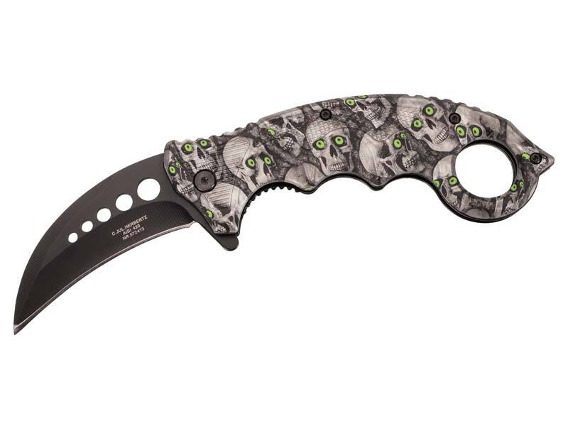CJH Karambit Knife, Skulls