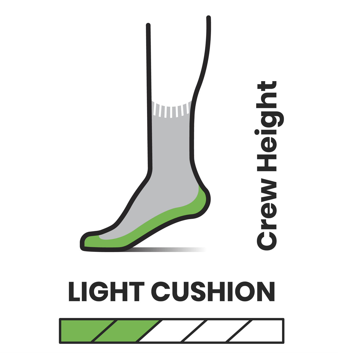 Hike Light Cushion Mountain Range Crew Socks