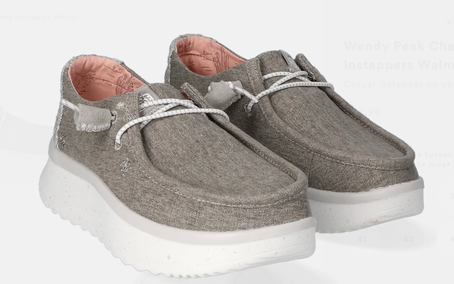 HeyDude Wendy Peak Chambray Women's Loafers Walnut