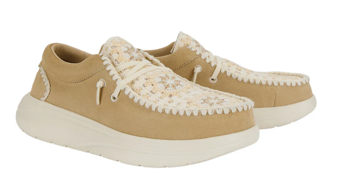 HeyDude Wendy Comf Suede Crochet