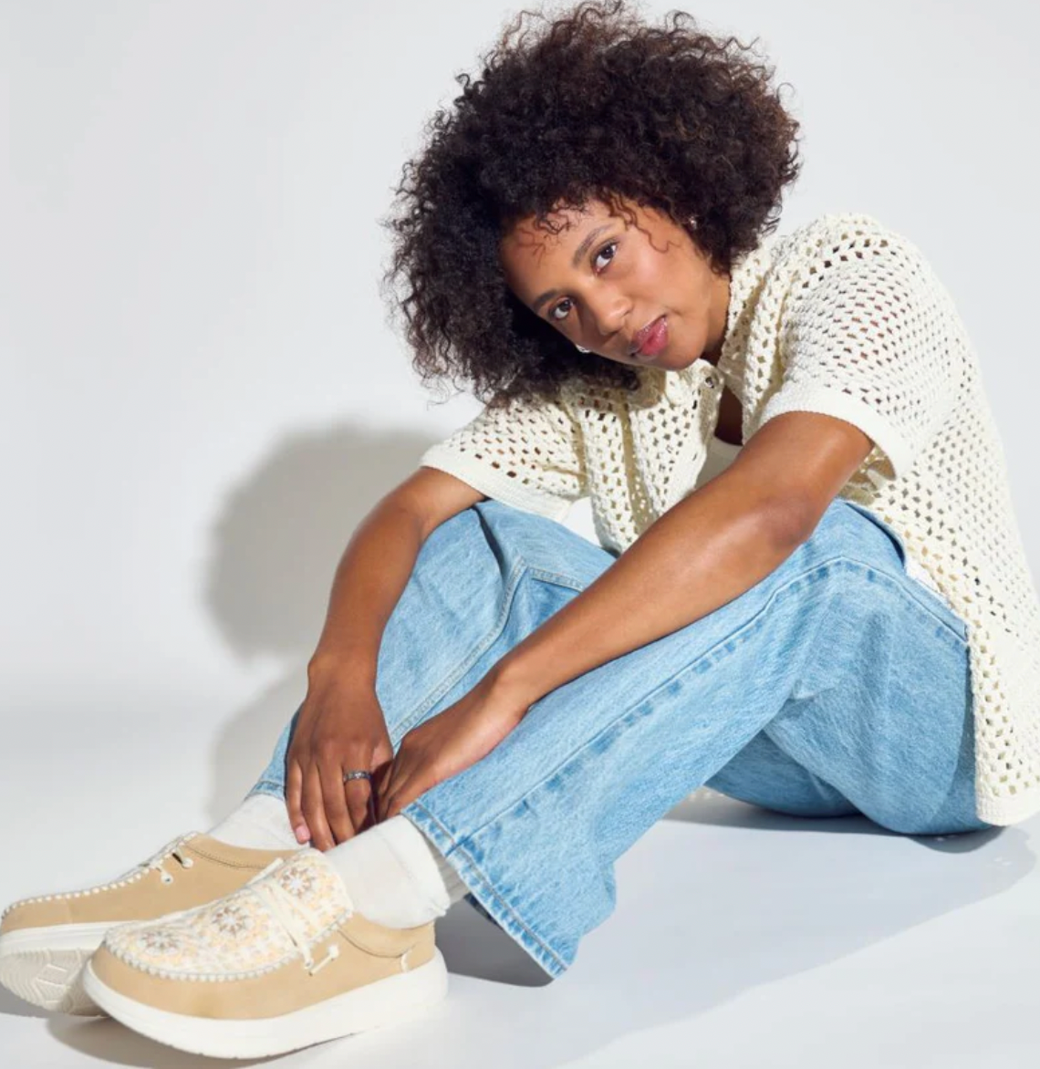 HeyDude Wendy Comf Suede Crochet