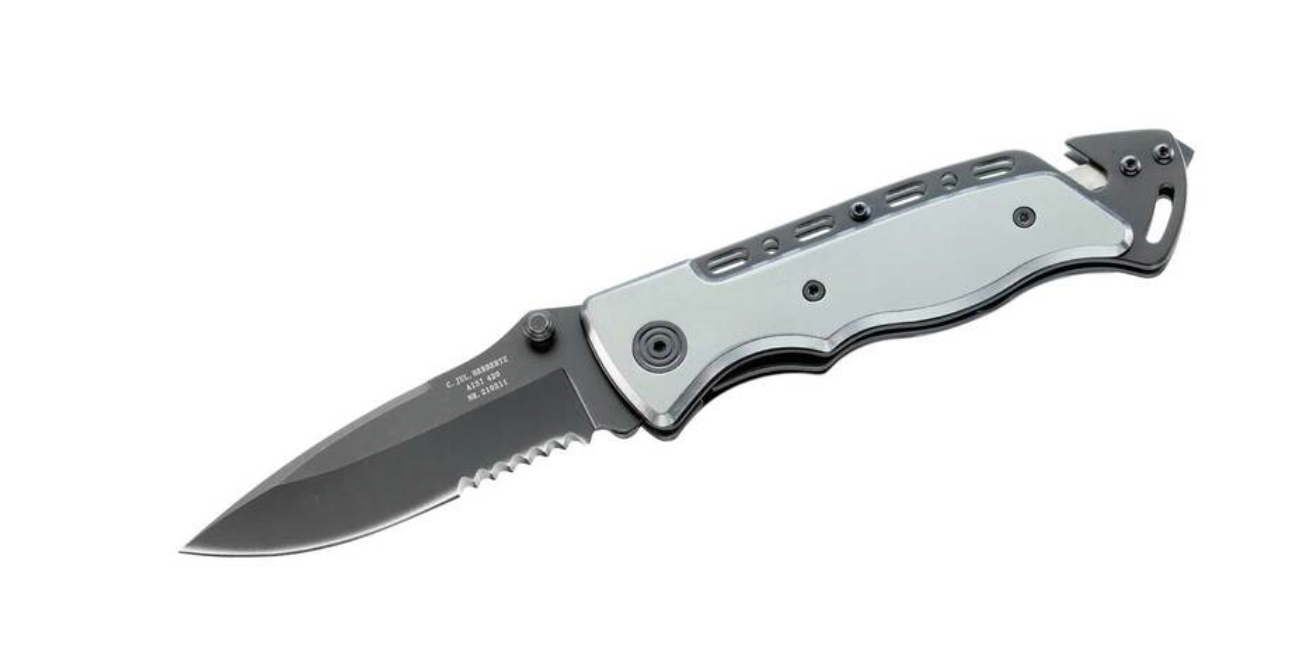 CJH rescue knife, serrated