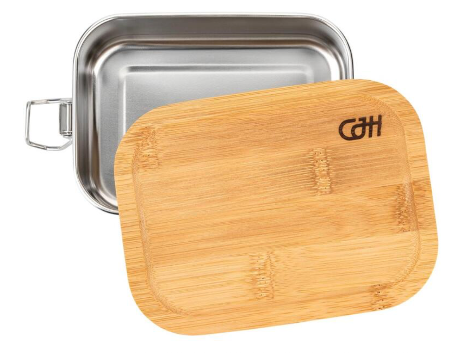CJH Stainless Steel Lunch Box S, bamboo lid