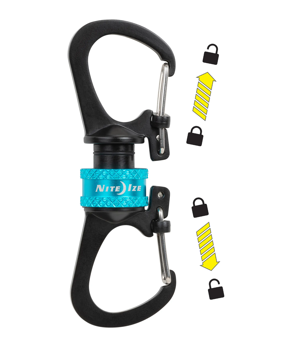 Nit Ize SLIDELOCK® 360° MAGNETIC LOCKING DUAL CARABINER