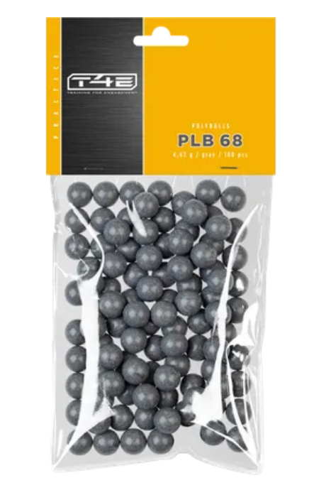 T4E Practice PLB 68 .68, 4.67 g, gray, 100 pcs, polybag