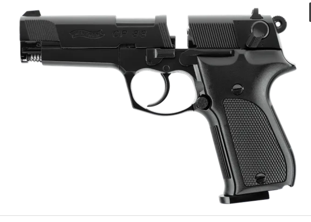 Walther CP88 4.5 mm (.177) Pellet, CO₂, < 4.0 J