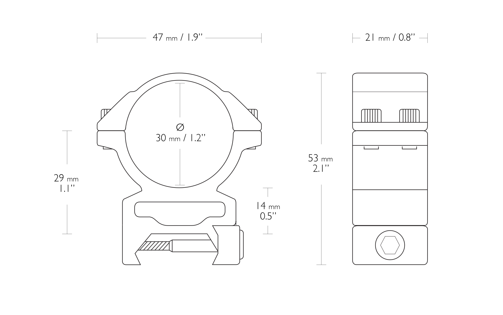 Hawke MATCH MOUNT 30MM