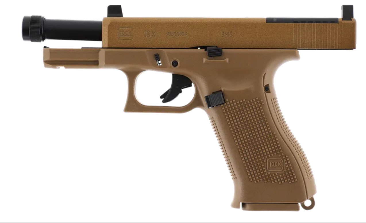 GLOCK 19X MOS 4.5 mm (.177) BB, CO₂, < 2.0 J, coyote