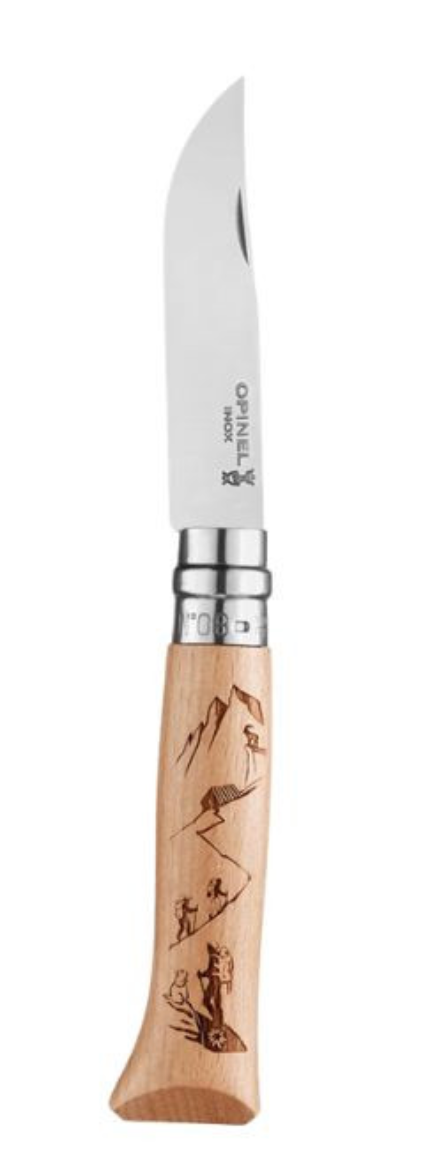 Opinel N°08 Engraved Alpine Sports