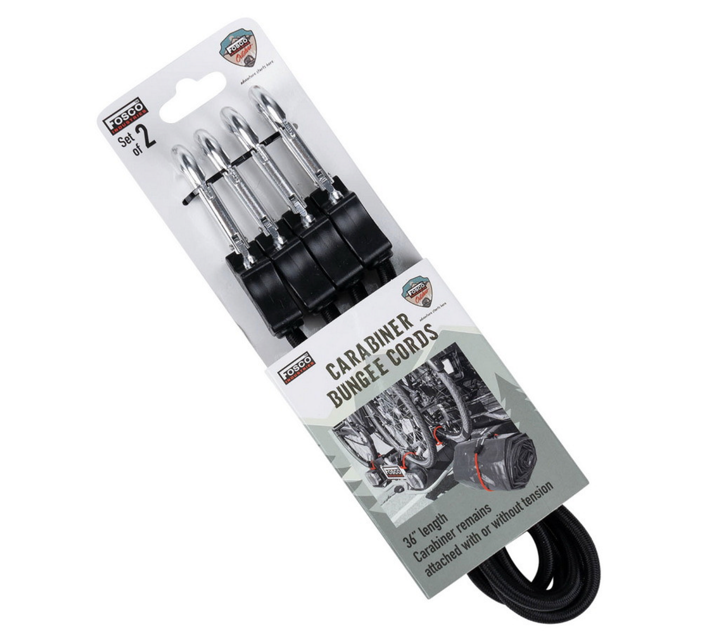 Stretch elastic with carabiners 90 cm