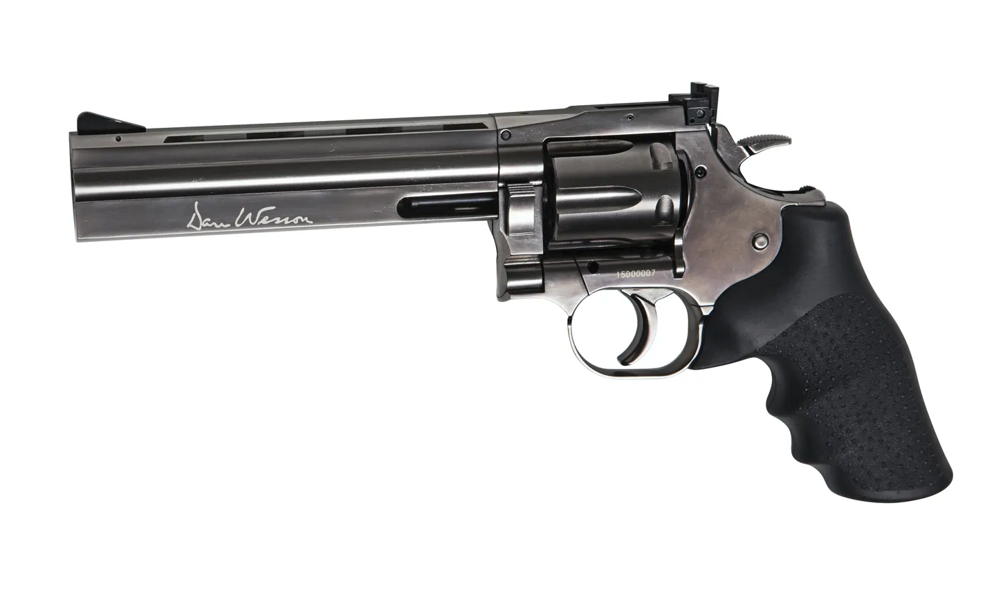 Dan Wesson 715, 4.5mm 6" airgun, CO2, pellets, steel grey