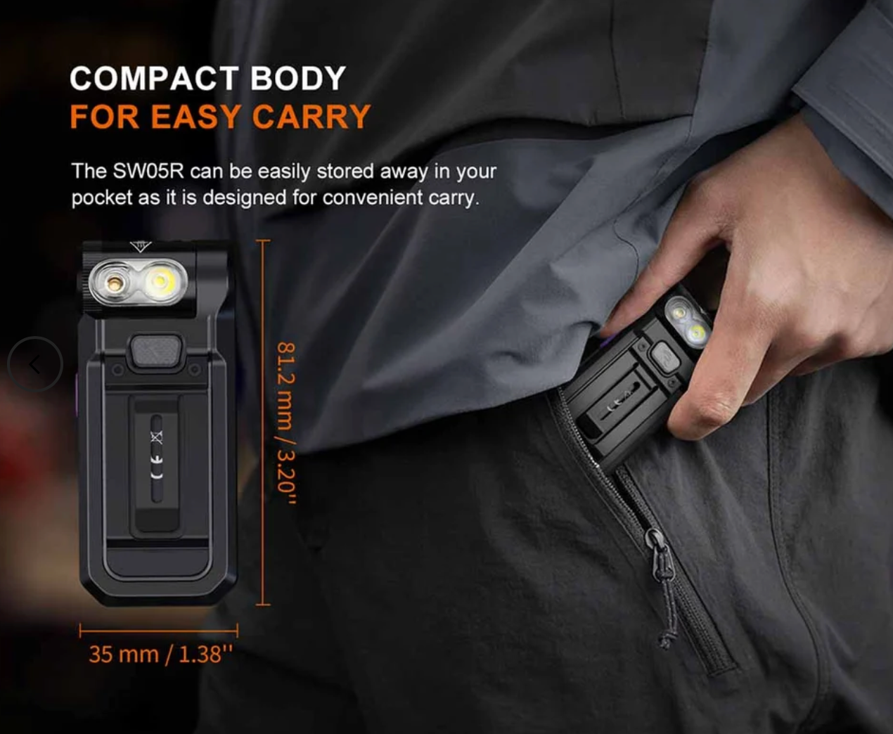 SW05R-UV CLIP ON FLASHLIGHT WITH UV LIGHT