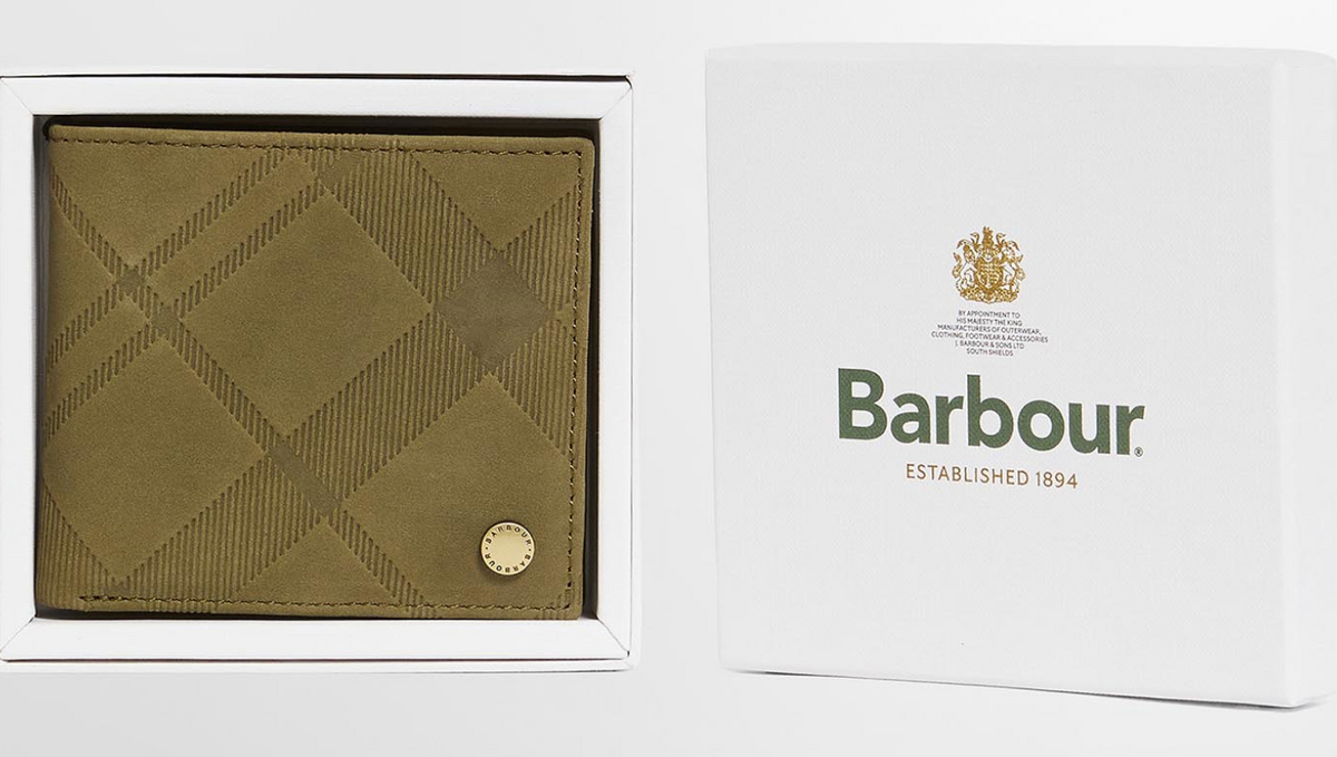 Barbour Beith Tartan Leather Wallet