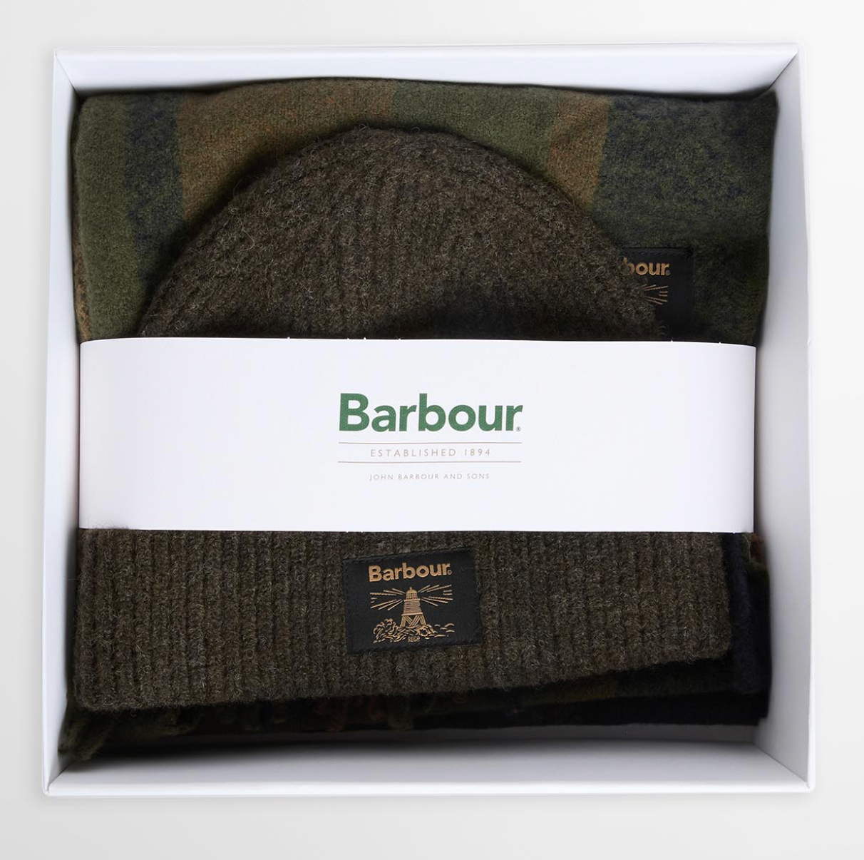 Barbour Westerdale Beanie and Scarf Gift Set
