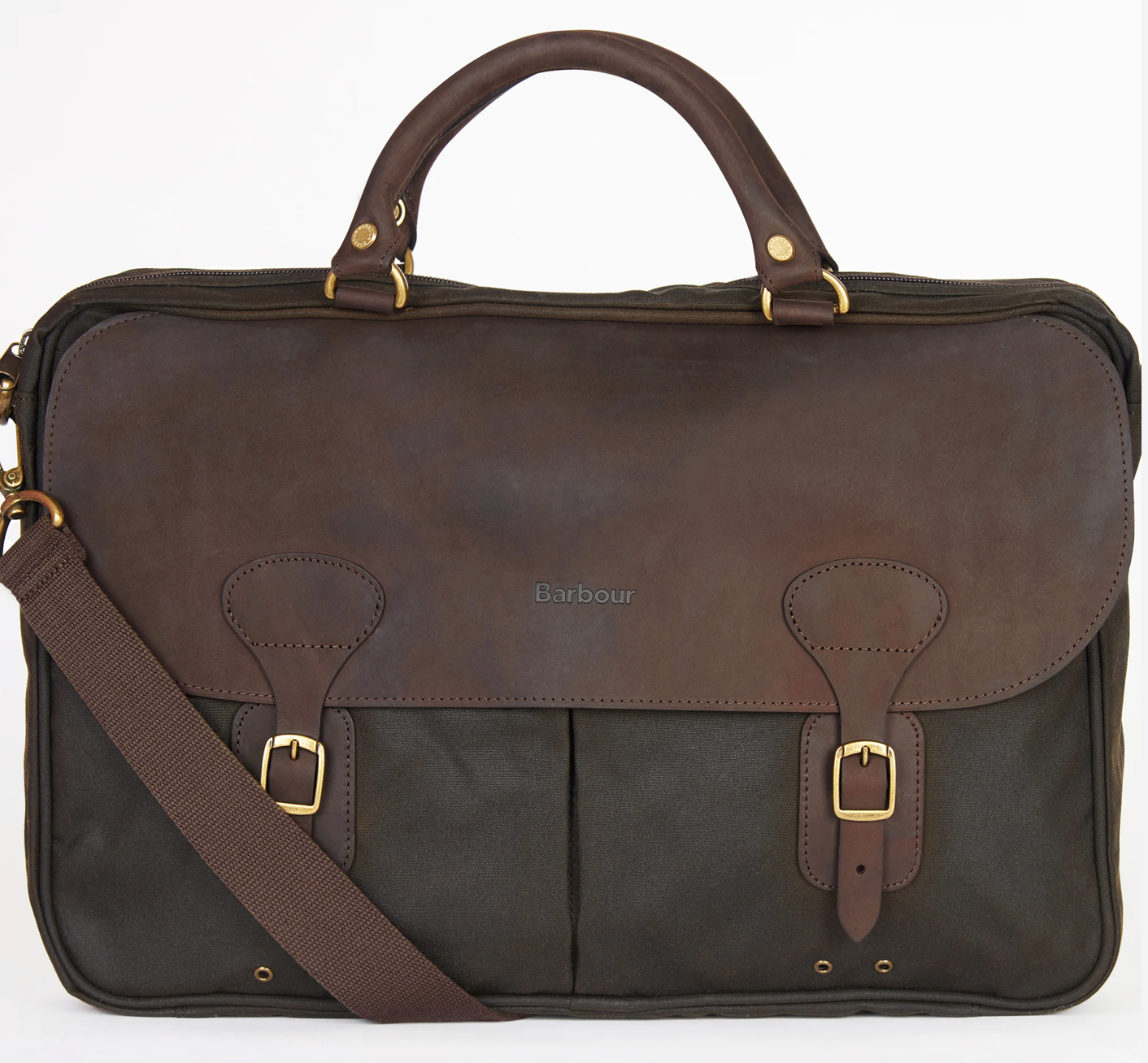 Barbour Waxed Leather Briefcase