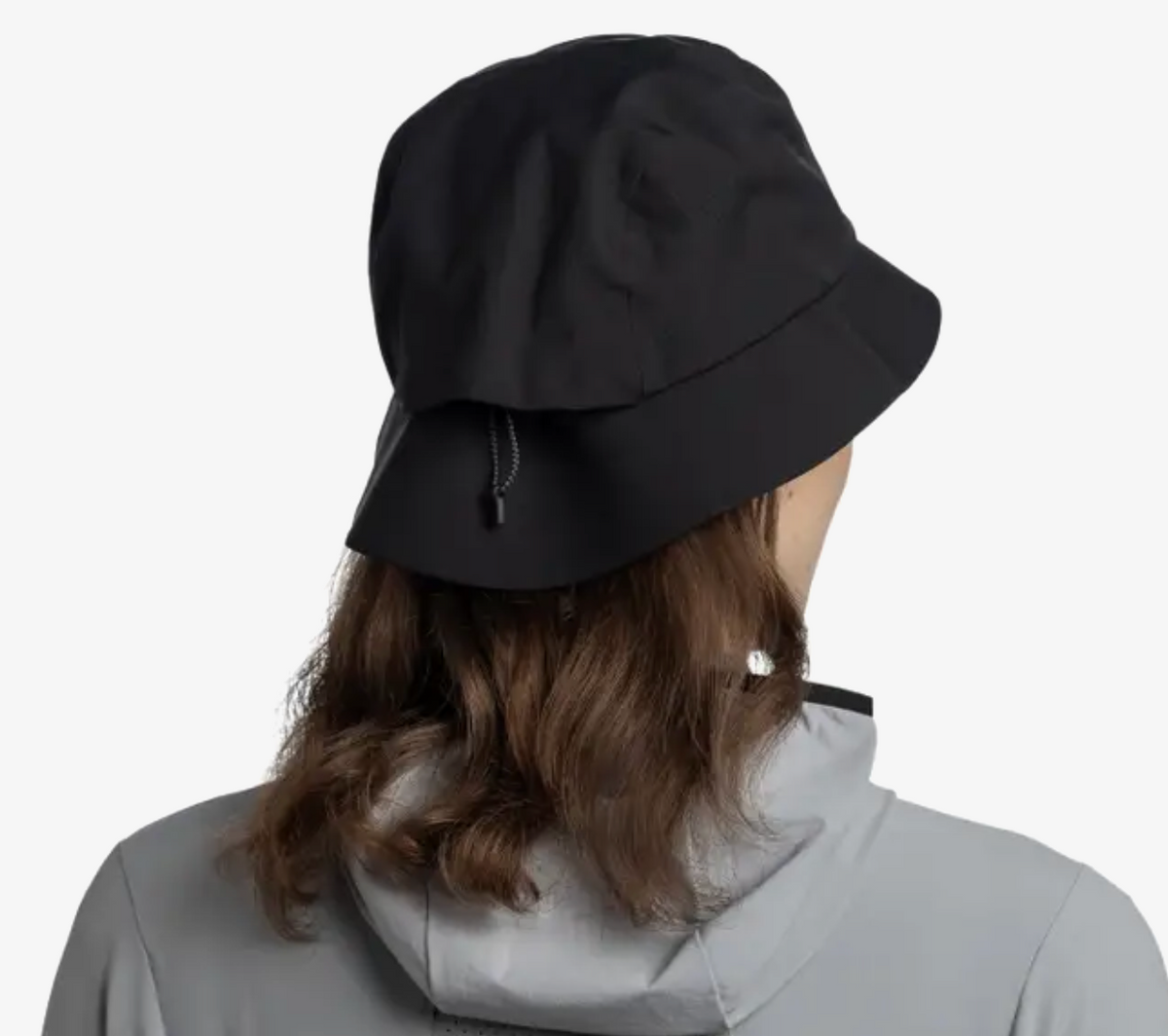 Buff Rain Bucket Hat Solid Black