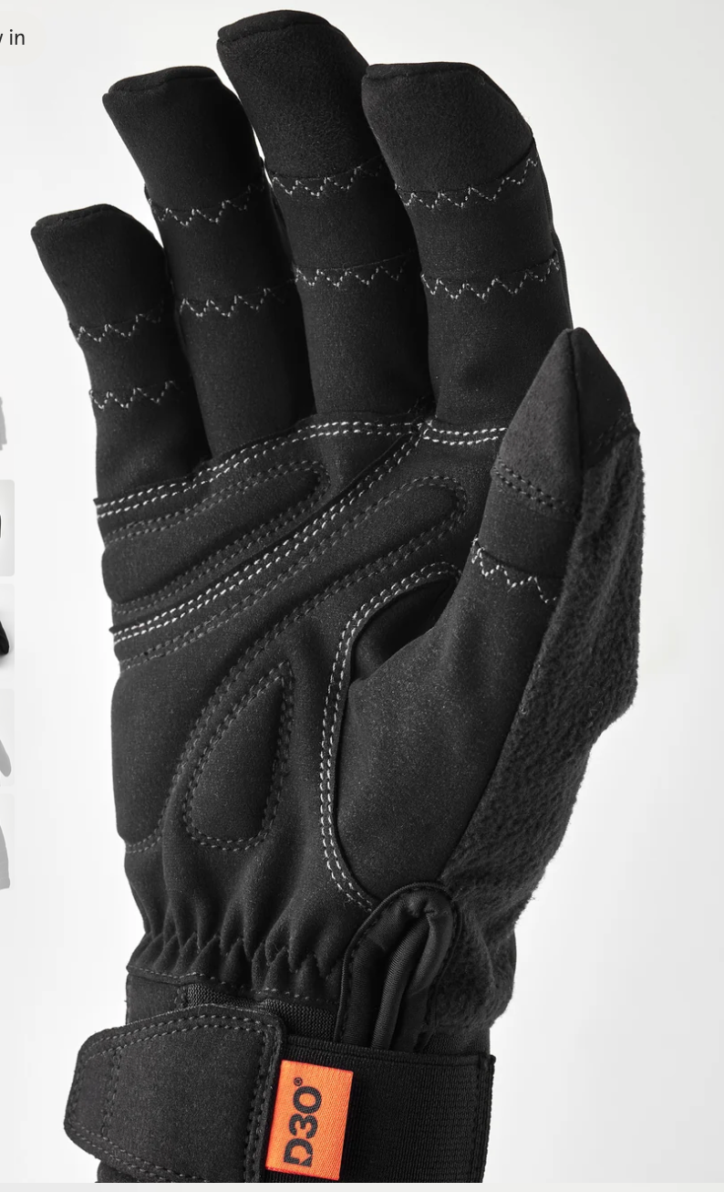 Hestra Ergo Grip Bike D3O - 5 finger Black