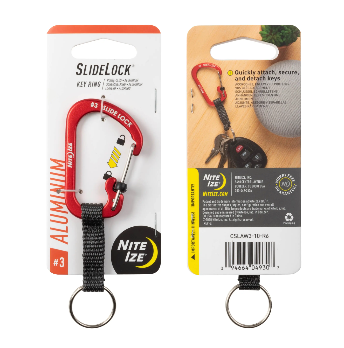 Nit Ize SLIDELOCK® KEY RING ALUMINUM
