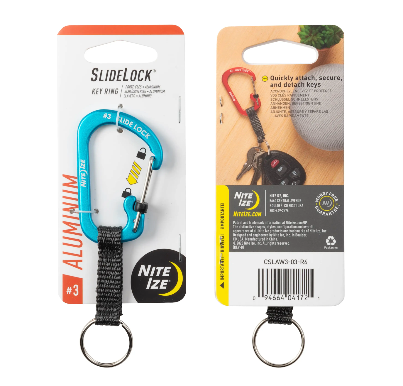 Nit Ize SLIDELOCK® KEY RING ALUMINUM