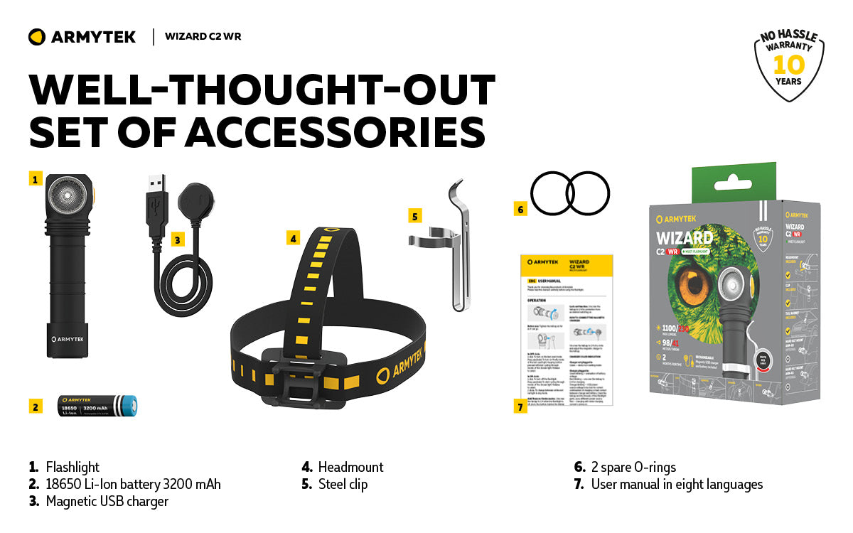 Armytek Wizard C2 WR Magnet USB Warm Light