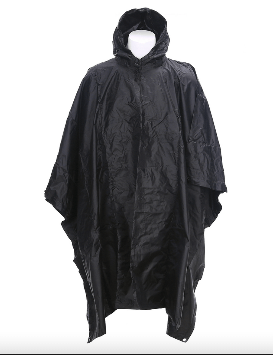 Fostex Poncho Black Poncho rib stop