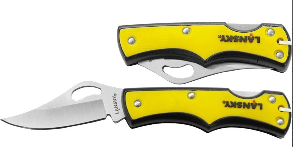 Lansky Knife Yellow Lansky Small Lockback Knife