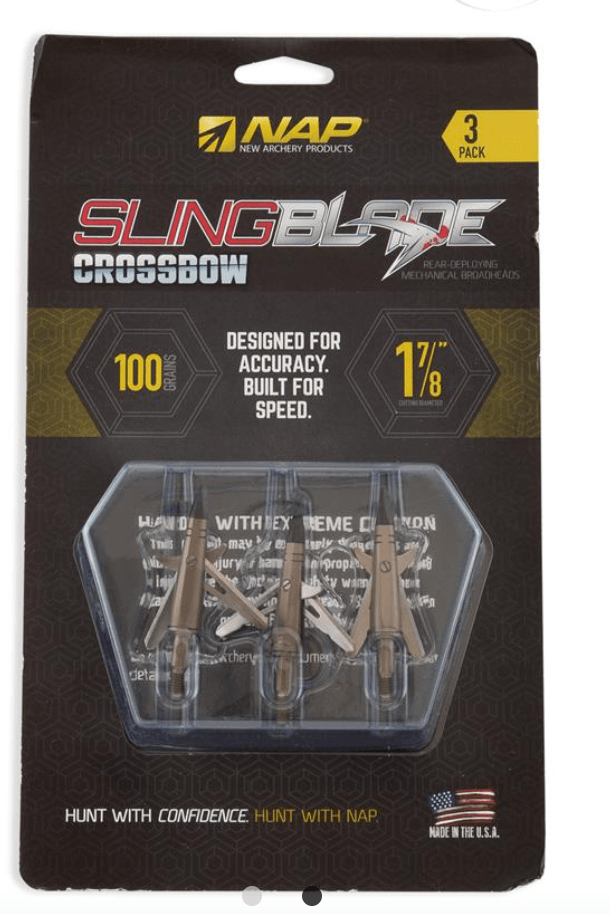 NAP Crossbow 100 GR NAP CROSSBOW EXPANDABLE BROADHEADS SLINGBLADE