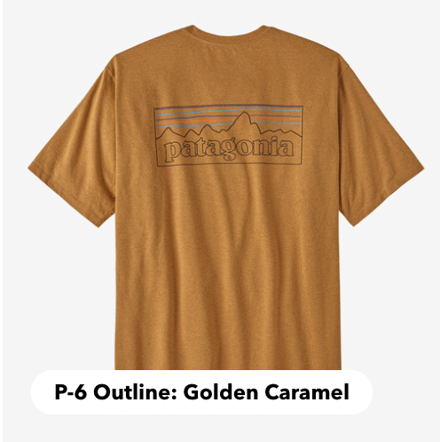 Patagonia T-Shirt S / Golden Caramel Patagonia Men's P-6 Logo Responsibili-Tee