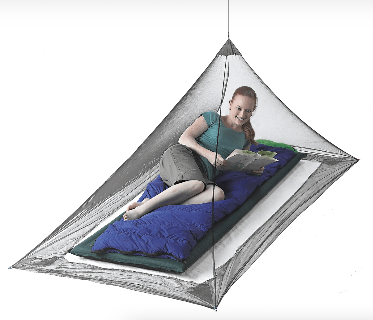 Seatosummit Mosquito Net Single (H-100 x B-220 x L- 200cm) Seatosummit Nano Mosquito Pyramid Net Shelter