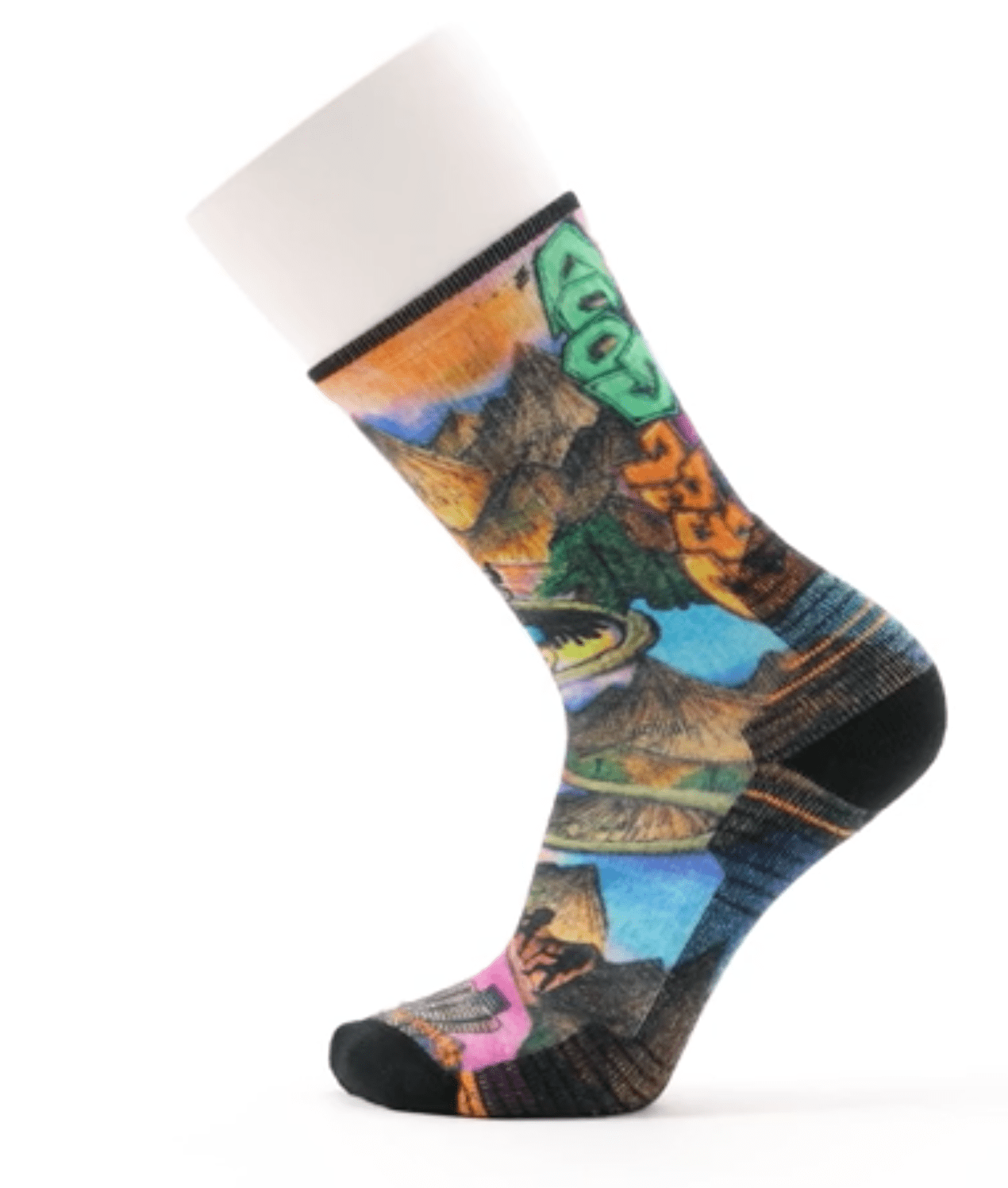 Smartwool Socks L (42-45 EU) Hike Light Cushion Mountain Maze Print Crew Socks