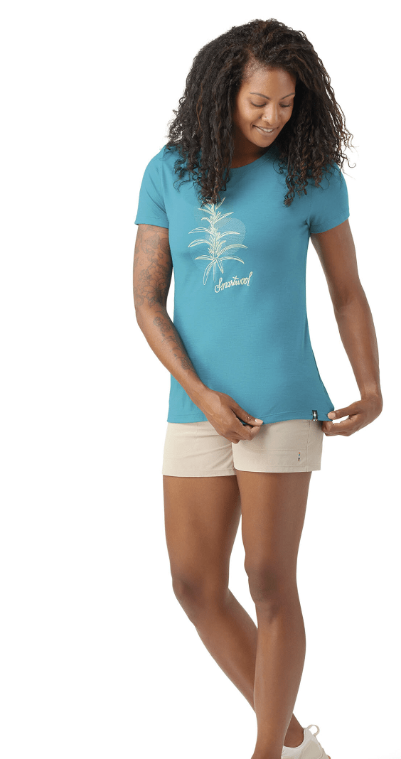 Smartwool T-Shirt Smartwool Women’s Sage Plant Graphic Short Sleeve Tee Slim Fit