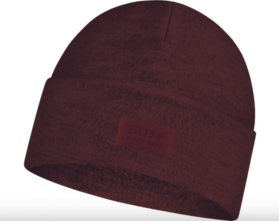 Buff Beanie Maroon Buff Merino Wool Fleece Hat
