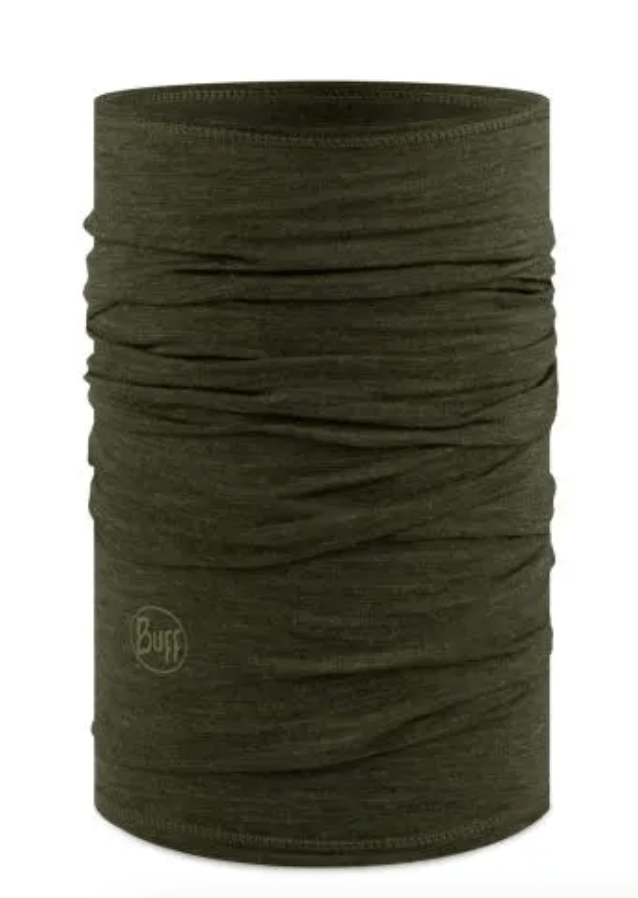 Buff Neckwarmer Solid Bark Buff Merino Lightweight Neckwear