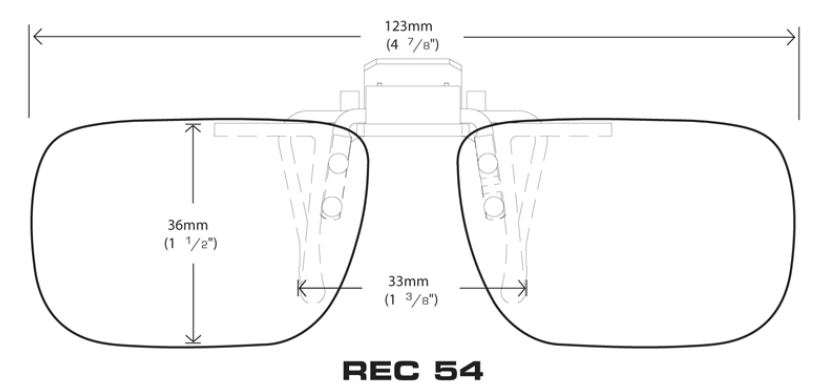 Cocoons Sunglasses Cocoons Flip-Ups Rectangle 54 Polarized Copper