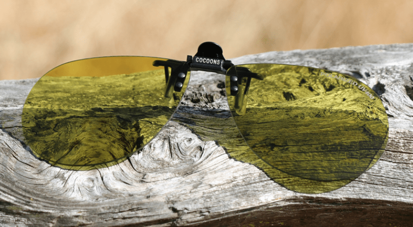 Cocoons Sunglasses Flip-Ups Aviator 58 Polarized Yellow