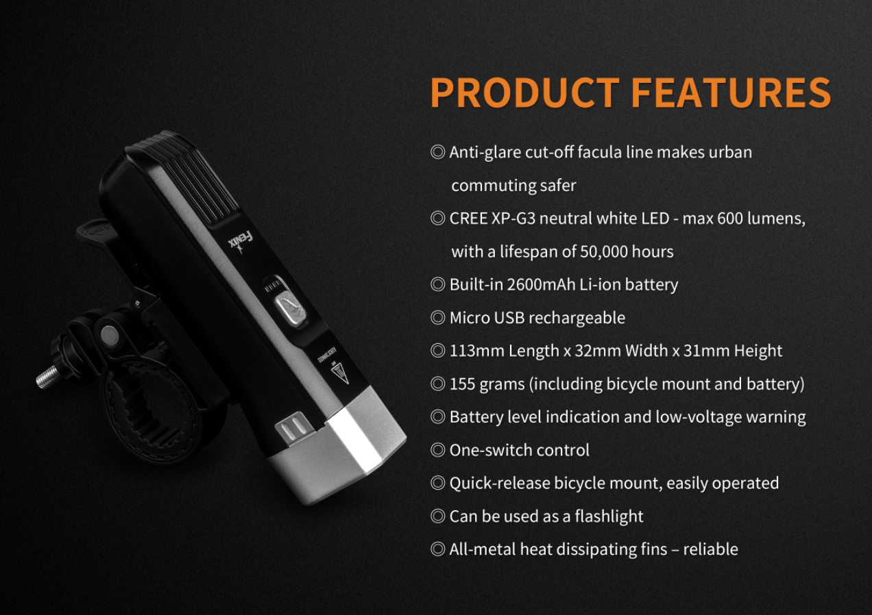 Fenix Light & Lamps Fenix BC25R Bicycle Light