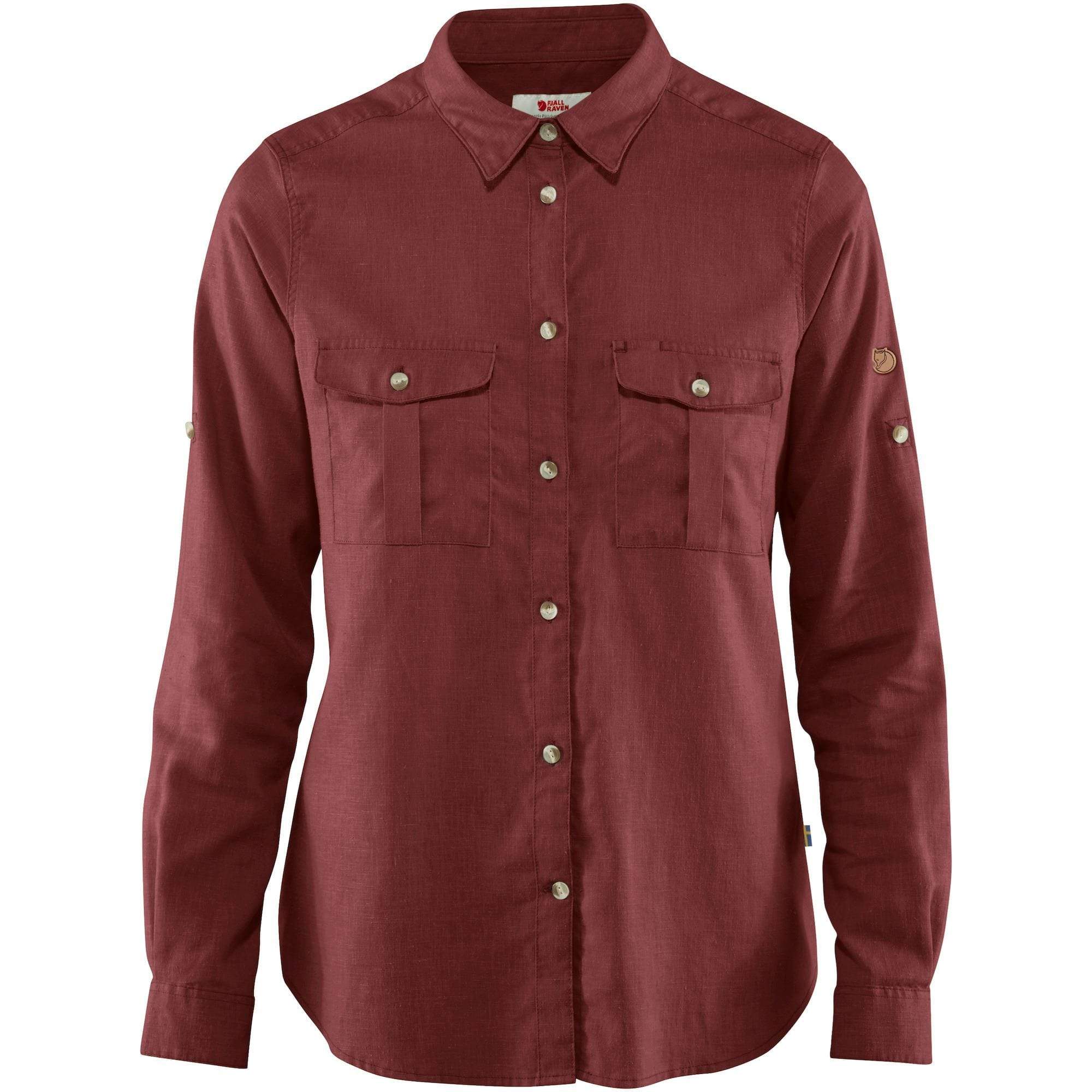 Fjällräven Shirt L / Raspberry Red Fjällräven Övik Travel Shirt LS W's