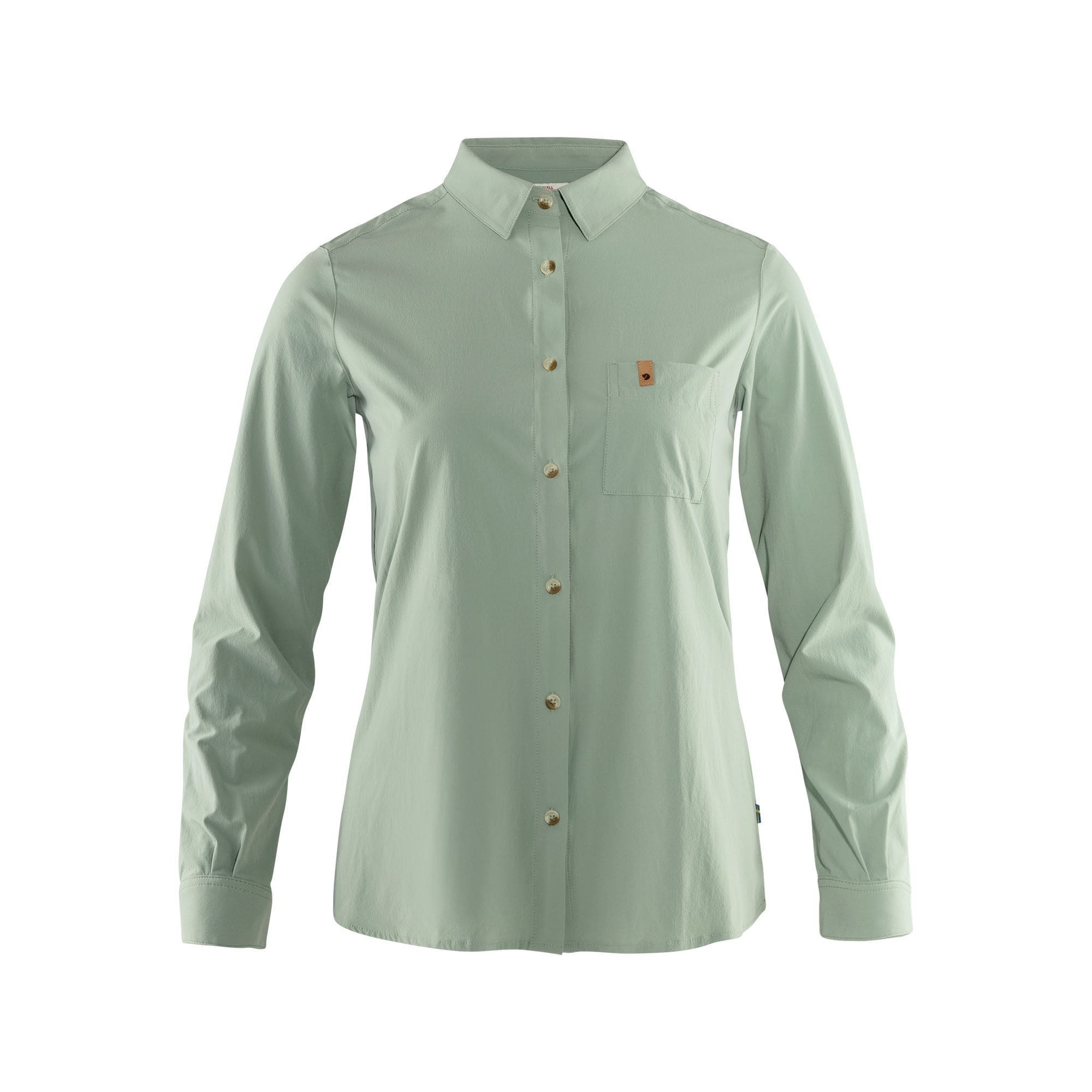 Fjällräven Shirt L / Sage Green Fjällräven Övik lite Shirt LS W's