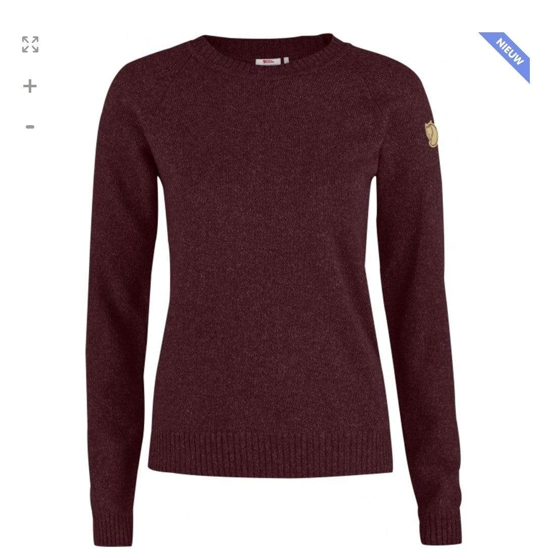 Fjällräven Sweater L / Dark Garnet Fjällräven Övik Re-Wool Sweater W's