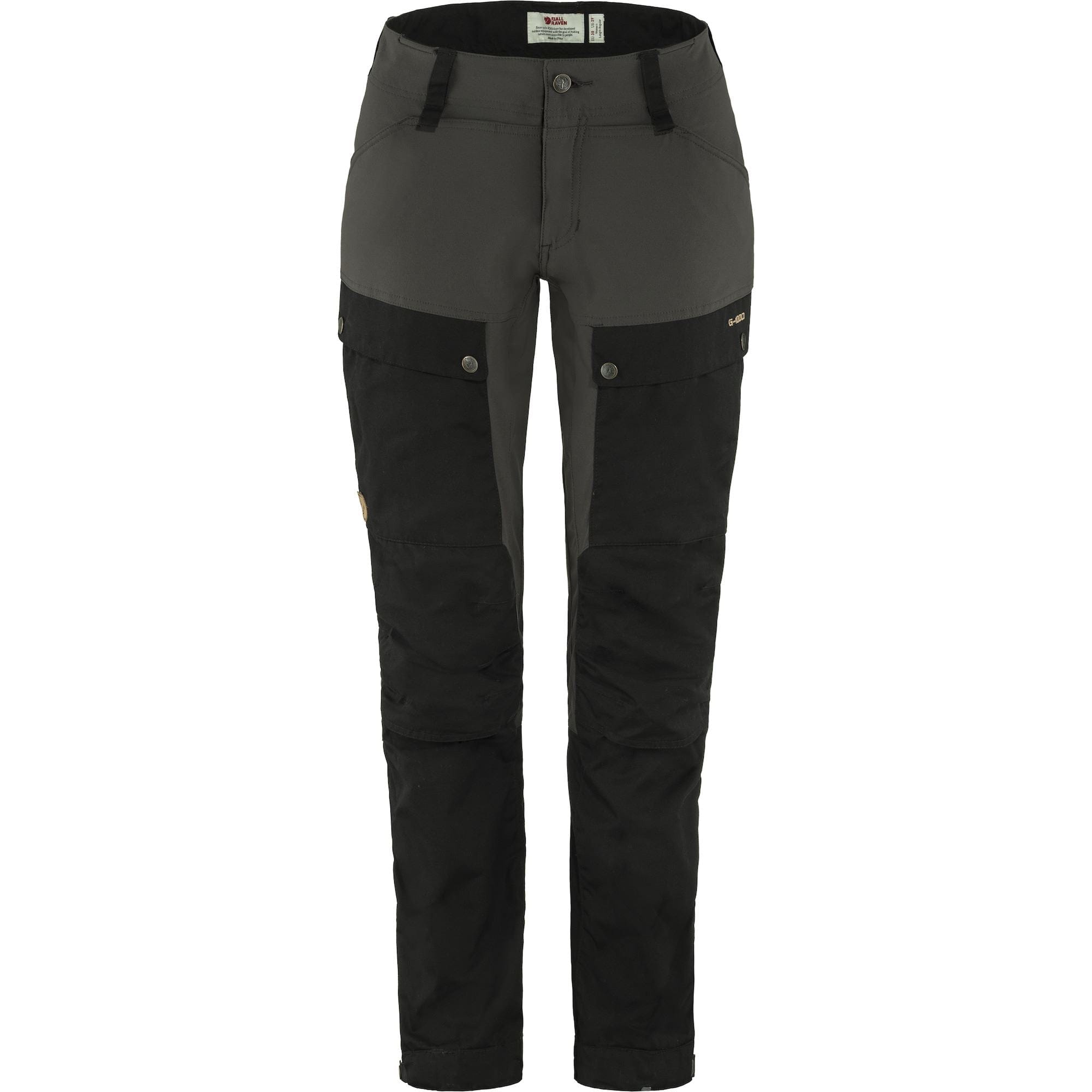 Fjällräven Trousers 36 EU / Black-Stone Grey - Short Fjällräven Keb Curved Trousers Short W's