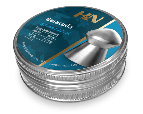H&N Sport Pellets 5.5 mm (.22 cal) 200 pcs H&N Baracuda Pellets