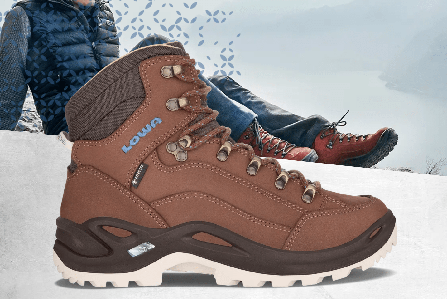 Lowa Shoes 4 UK / Mahogany/Navy Lowa Renegade GTX Mid Ws