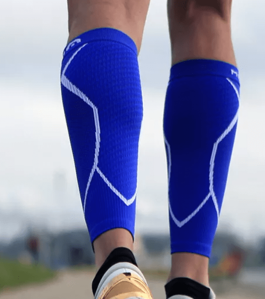 Megmeister Compression Sleeve L / Blue/White Megmeister Compression Calf Sleeves