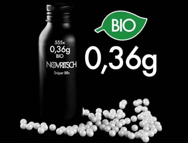 Novritsch BB's 0.36g Novritsch x 555pcs Sniper BIO BBs - white