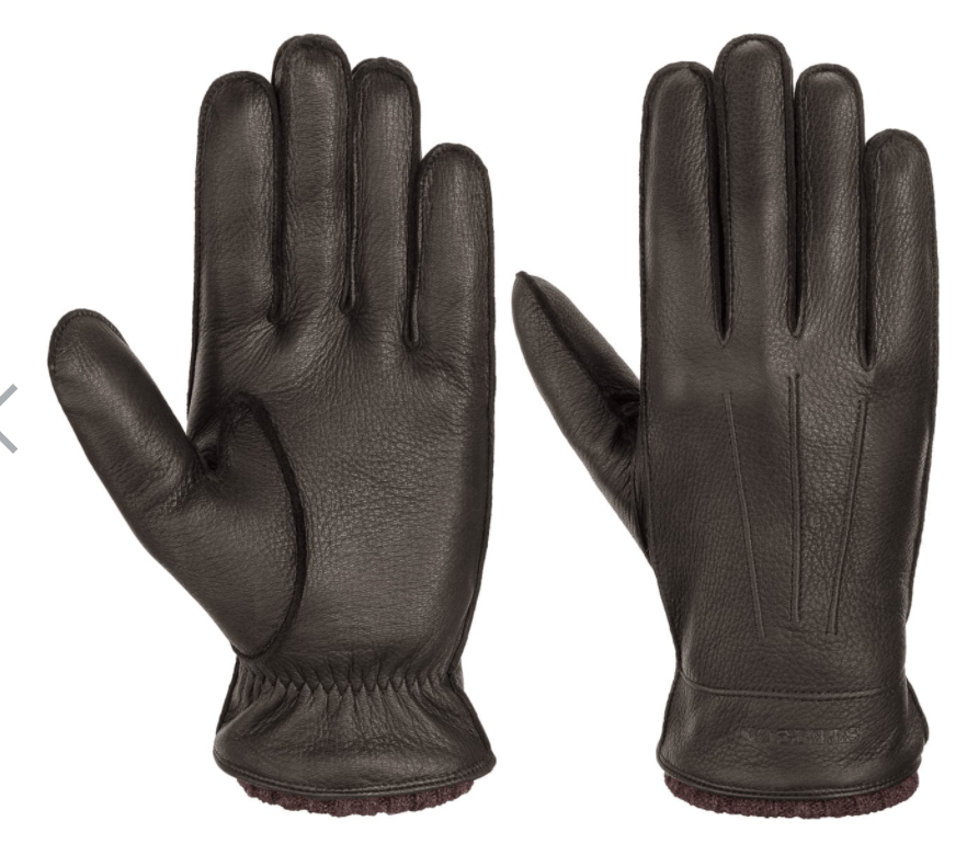 Stetson Gloves M / Dark Brown Stetson Deer Cashmere Leather Gloves