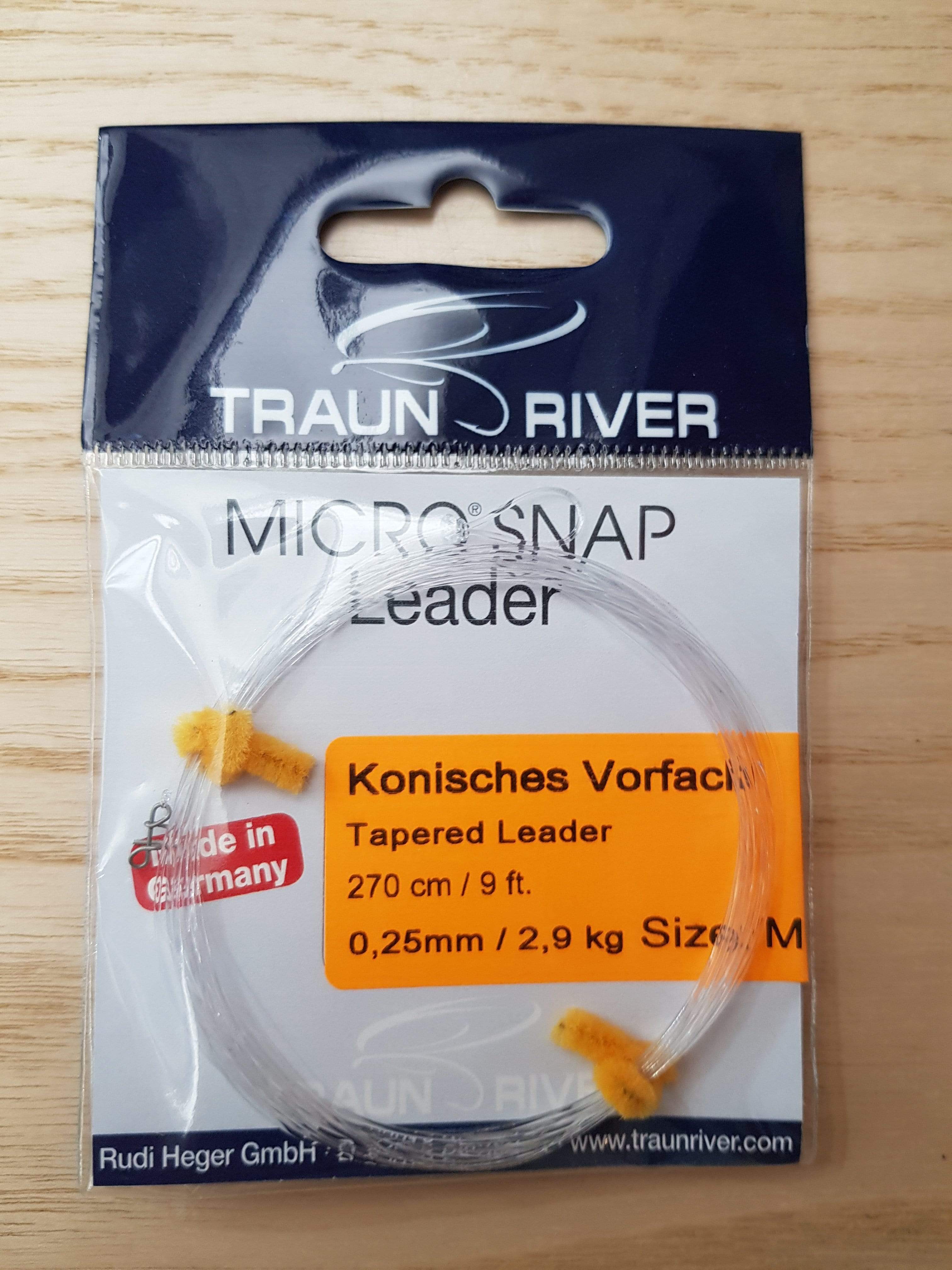 Traun River Leaders & Tippets M (0,25mm/2,9kg) Traun River Tapered Micro Snap Leader