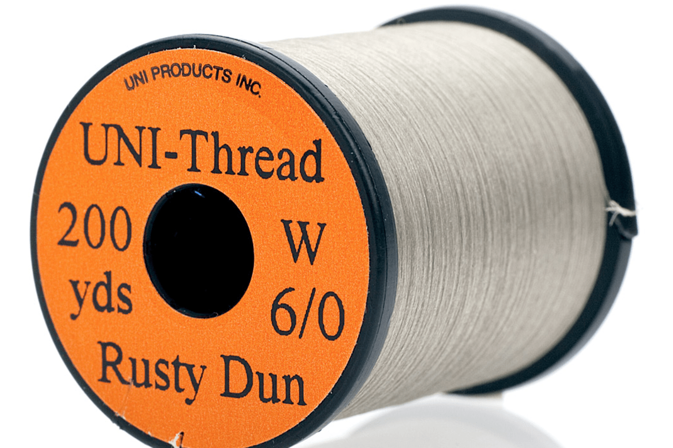 UNI Tinsel Rust Dun Uni Thread 6/0 Waxed