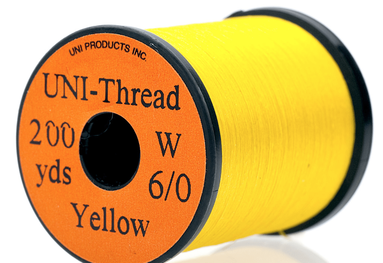 UNI Tinsel Yellow Uni Thread 6/0 Waxed