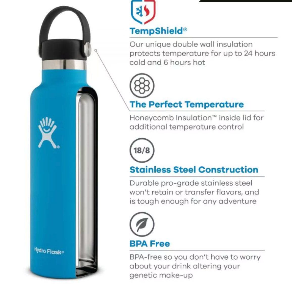 Hydro Flask 24 oz (710 ml) Standard Mouth