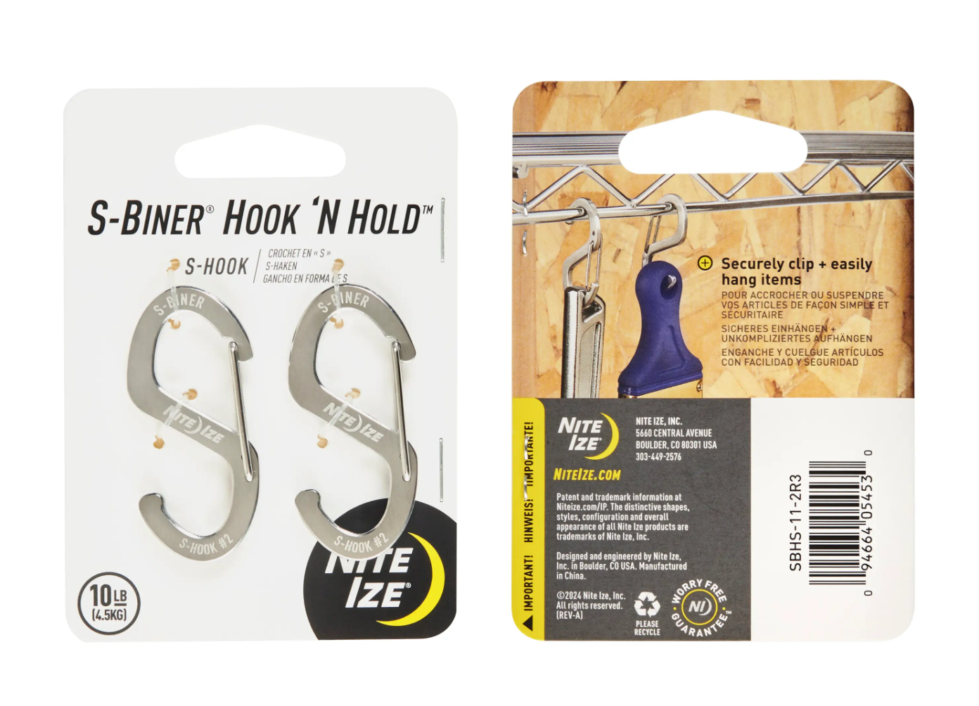 Net Ize S-BINER® HOOK 'N HOLD™ S-HOOK